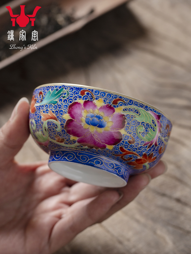 Clock home up with jingdezhen ceramic cups checking sample tea cup single cups of wire inlay enamel see colour master cup for cup