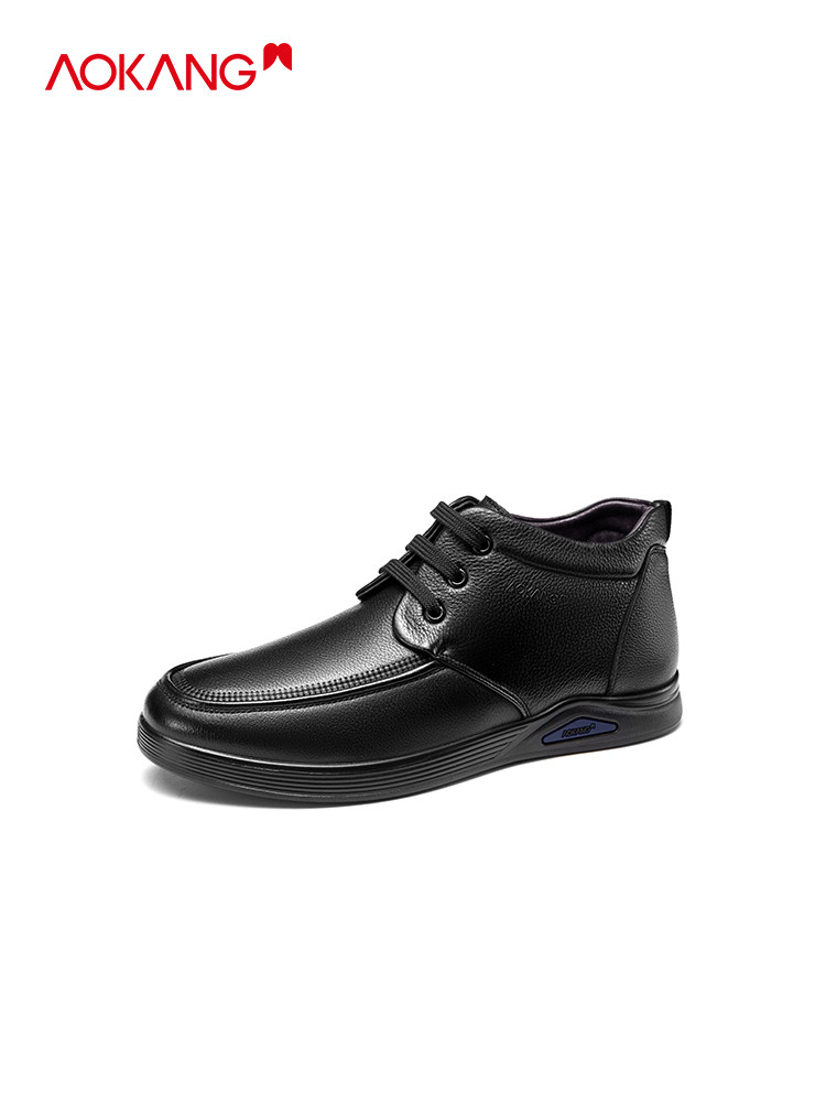 奥康 真皮高帮加绒保暖 男式皮鞋 天猫优惠券折后￥189包邮（￥369-180）多款可选