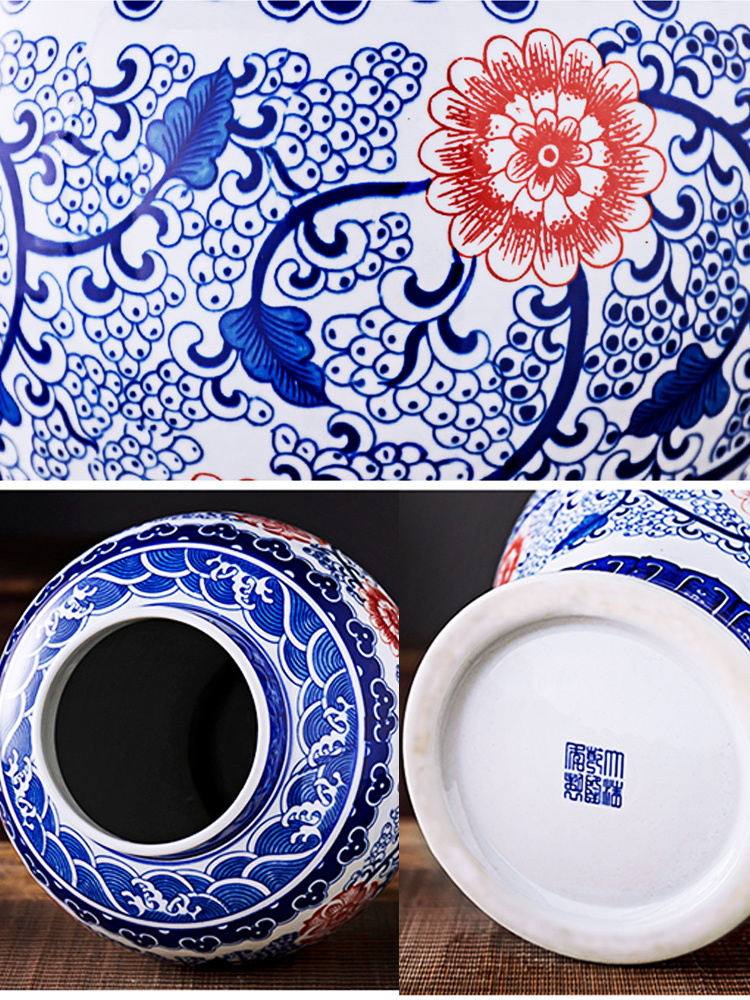 Antique porcelain of jingdezhen ceramics seal storage tank general tea pot sitting room place, home decoration
