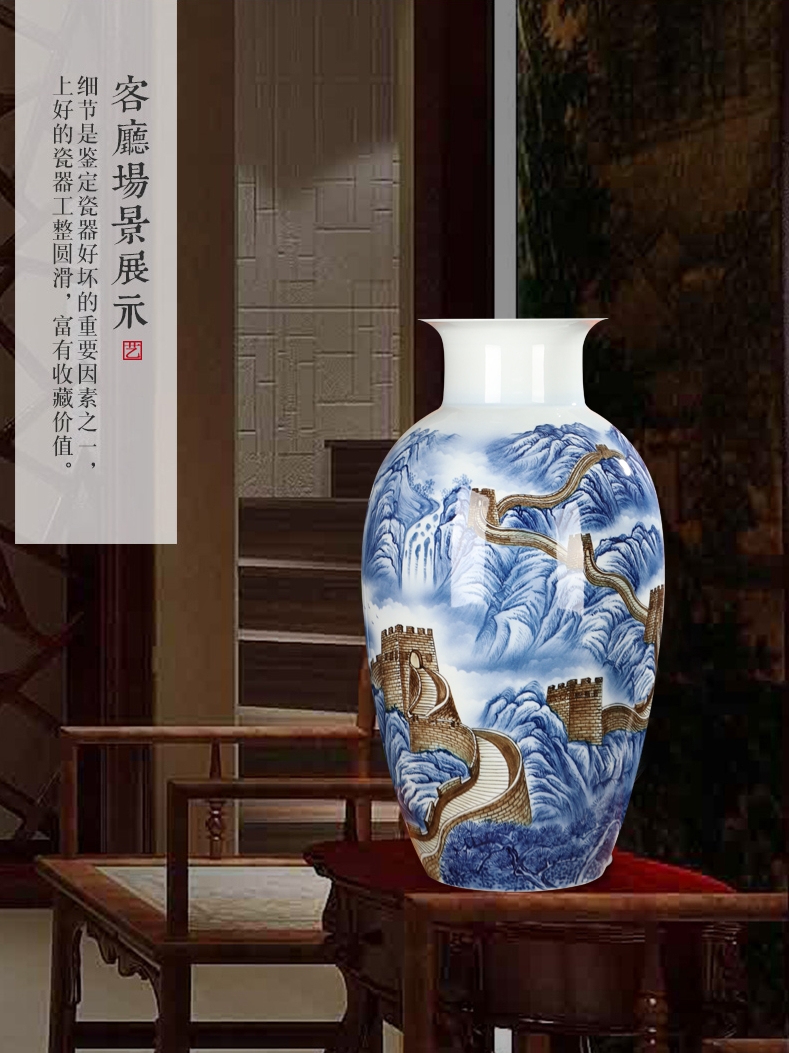 Master hand of jingdezhen ceramics vase furnishing articles flower arrangement sitting room adornment color glaze large landing crafts