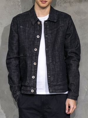 Mùa xuân và mùa thu mẫu áo khoác denim nam tự canh kéo dài xu hướng dụng cụ denim áo khoác ngắn thanh niên quần áo denim - Áo khoác đôi áo khoác nam Áo khoác đôi