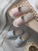 vài nam và nữ với một mùa hè đáng yêu linen nhà bông dép đi trong nhà trong nhà mềm đáy chống trượt dép vải sàn phụ nữ - Trang chủ dép chống trượt nhà tắm Trang chủ