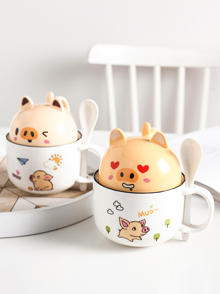 Super of Super express girl high - capacity individuality creative fashion lovers keller ceramic coffee cup with a spoon