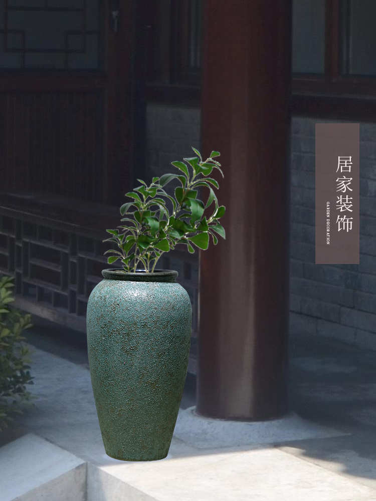 Jingdezhen ceramic vase furnishing articles of Chinese style restoring ancient ways POTS sitting room hotel decoration flower arranging dried flowers thick ceramic bottle