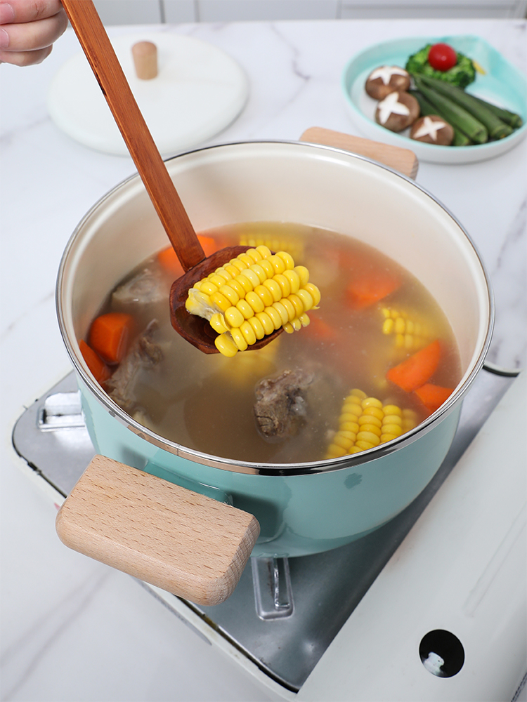 Northern wind enamel enamel pot small milk pan home ears simmering noodles gas, induction cooker pot of stew