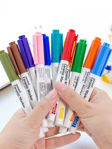 Монами импортированный керамический маркер цвета Цвет ярко -граффийской рисунок крючок линия метка декоративная скорость сухой импорт чернил керамический маркер 480/482