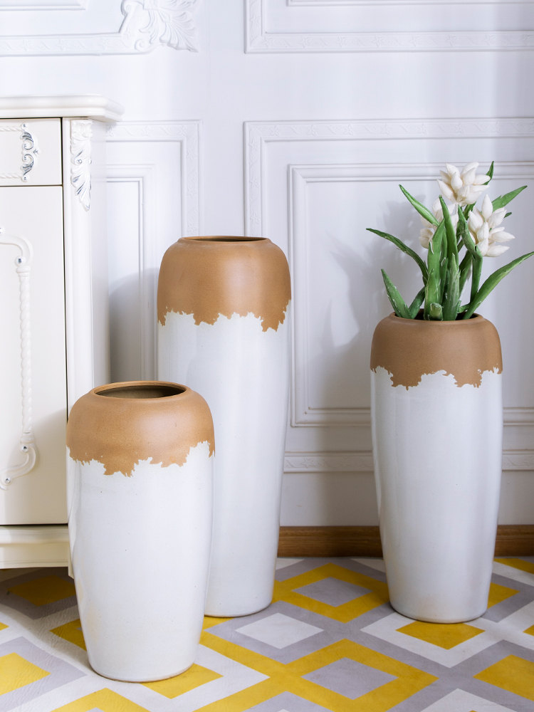 Nordic vase jingdezhen white clay creative household ceramics dried flowers contracted flower arrangement sitting room adornment is placed