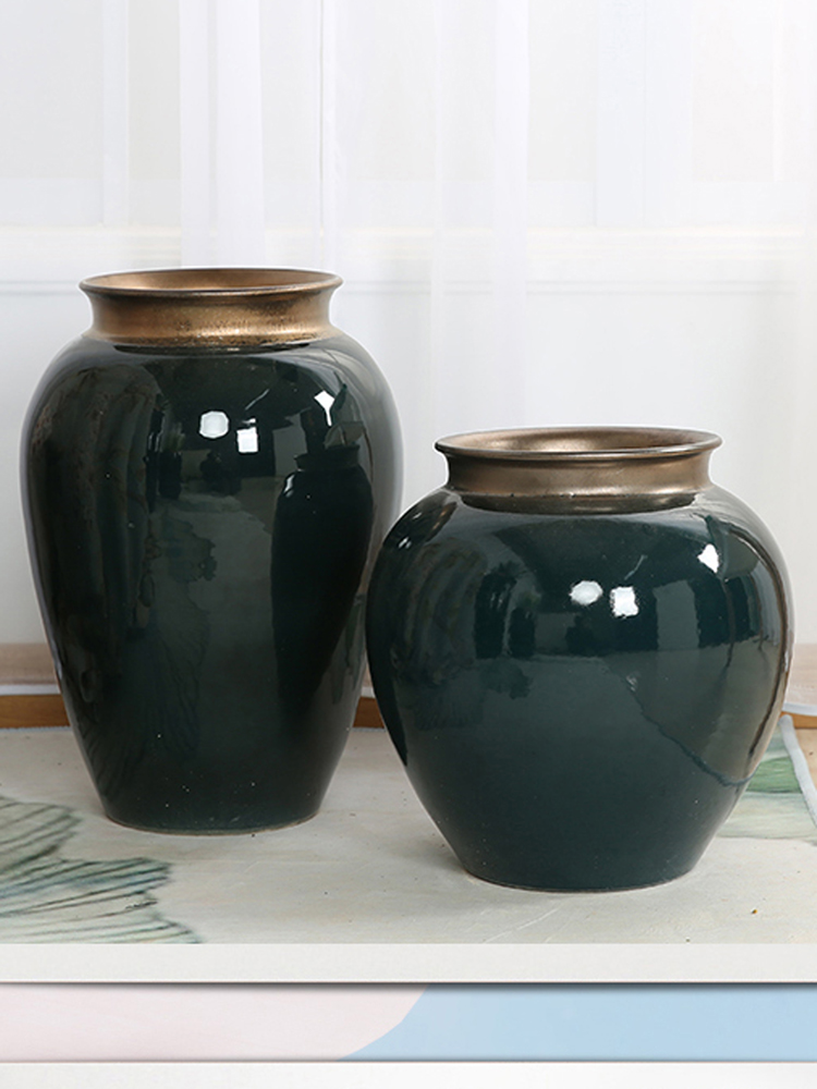 Jingdezhen ceramics European I and contracted POTS dry flower arranging flowers sitting room of large vase lucky bamboo furnishing articles