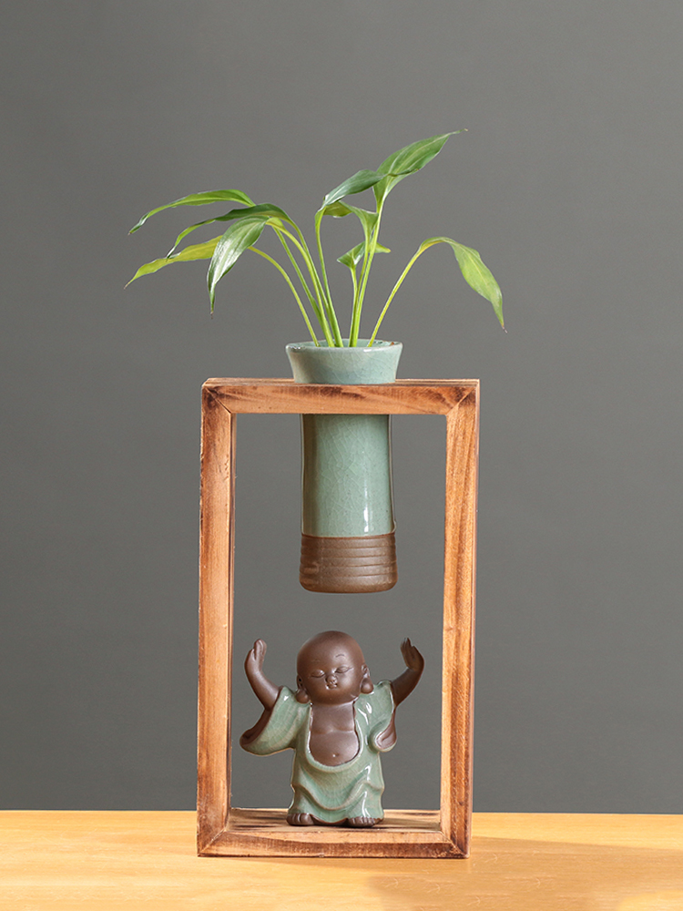 Chinese wind indoor other hydroponics vases, ceramic creative move wall wash water pot flowers small vessels
