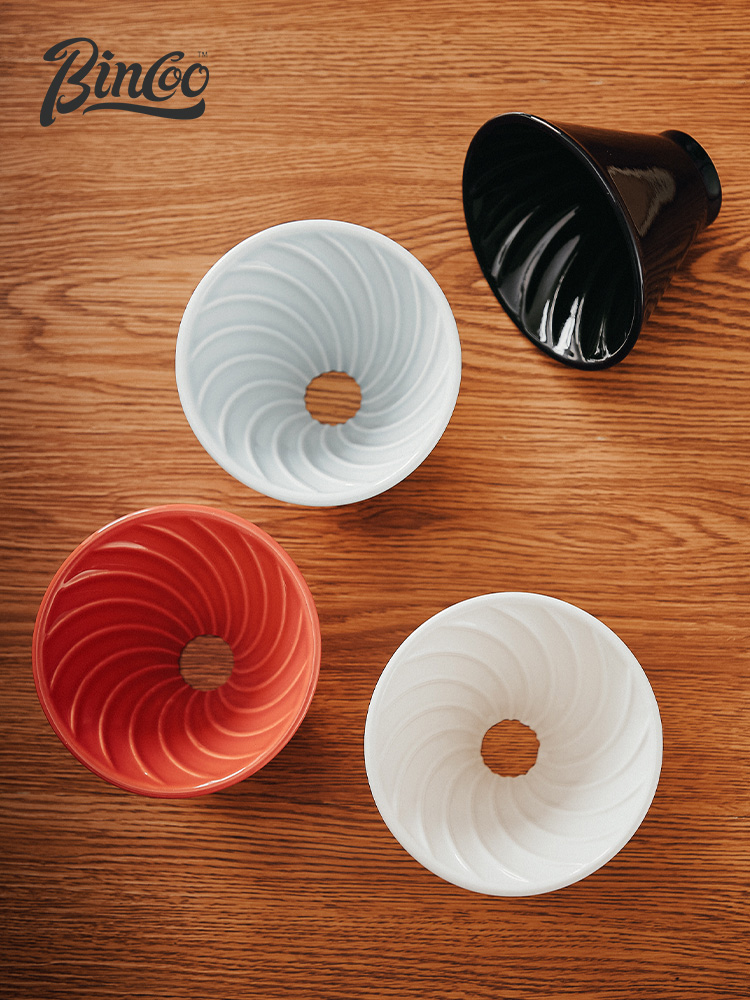 Bincoo hand coffee filter type color ceramic its its V60 American - style drip coffee filter paper filter cup