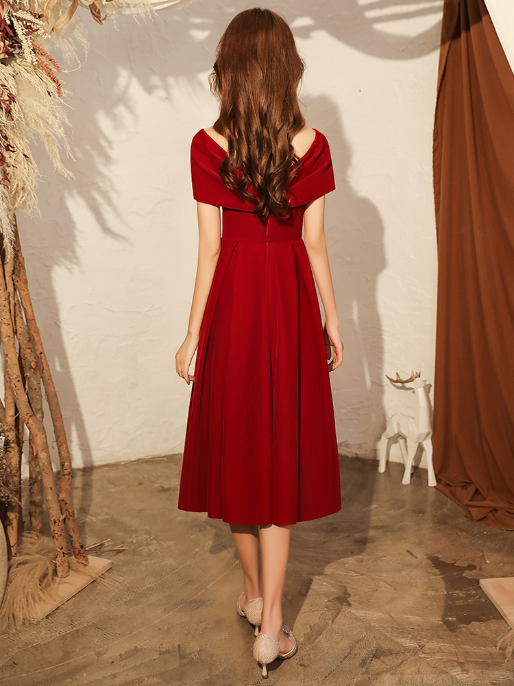 Evening dress, spring red wedding dress, suitable for teen Evening dress, spring red wedding dress, suitable for teen