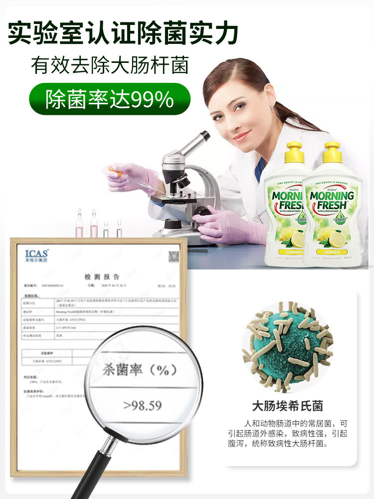 澳洲进口 Morning Fresh 超浓缩洗洁精 400mL 双重优惠折后￥10包邮 清新柠檬等3种香型可选