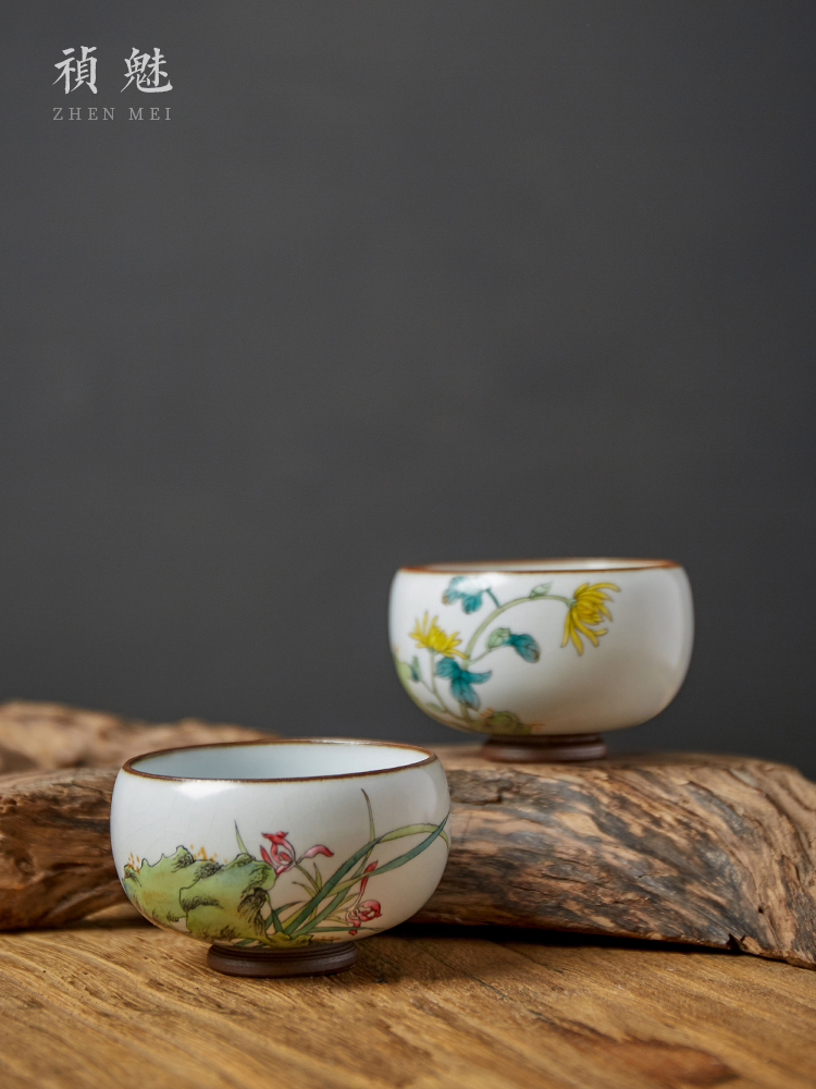 Shot incarnate the hand - made by patterns your up with jingdezhen ceramic cups kung fu tea master sample tea cup cup single CPU