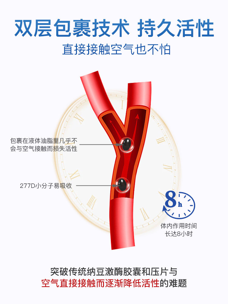 日本进口 对策制药 纳豆激酶软胶囊 4000FU 120粒瓶装 双重优惠折后￥159包邮包税 3瓶低至￥126/瓶