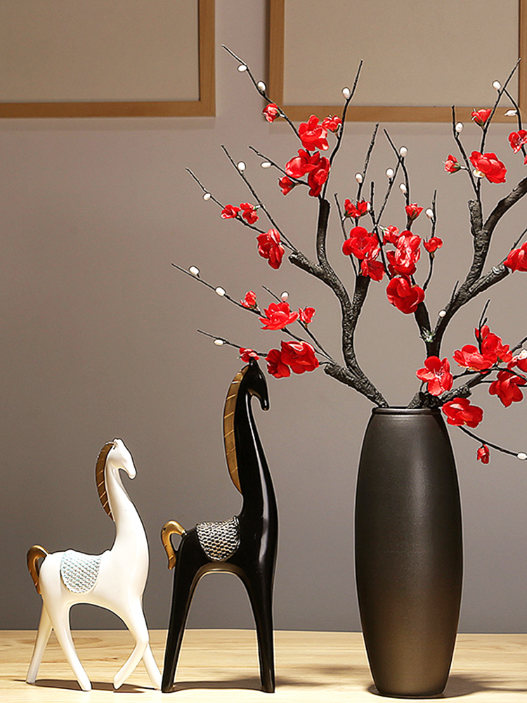 Creative European ceramic vase light key-2 luxury decorative dried flowers flower arrangement sitting room porch is contracted and I furnishing articles by hand