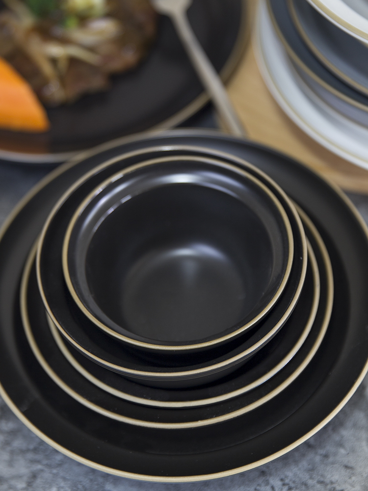 And the four seasons Nordic ceramic dish dish dish bowl salad bowl western food dessert bowl of soup bowl breakfast tray