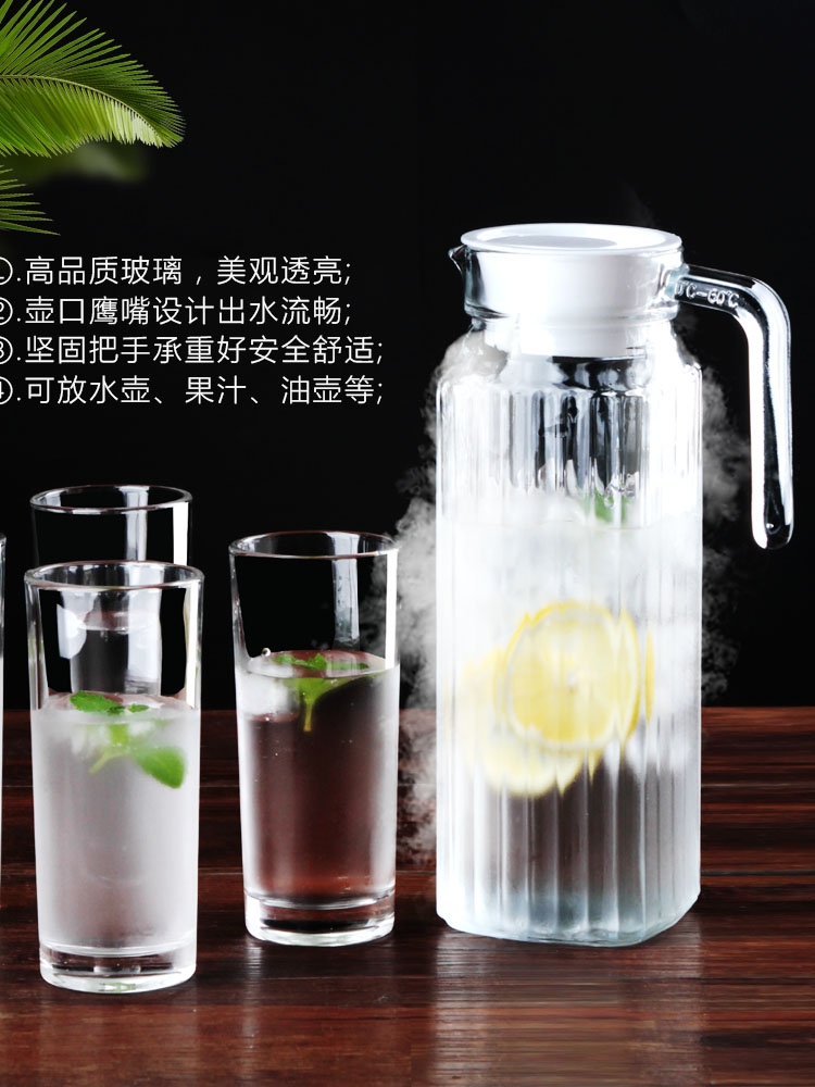Cold Cold water bottle glass bottles of large capacity make tea kettle explosion - proof home not heat resistant high temperature Cold boiled water glass suits for