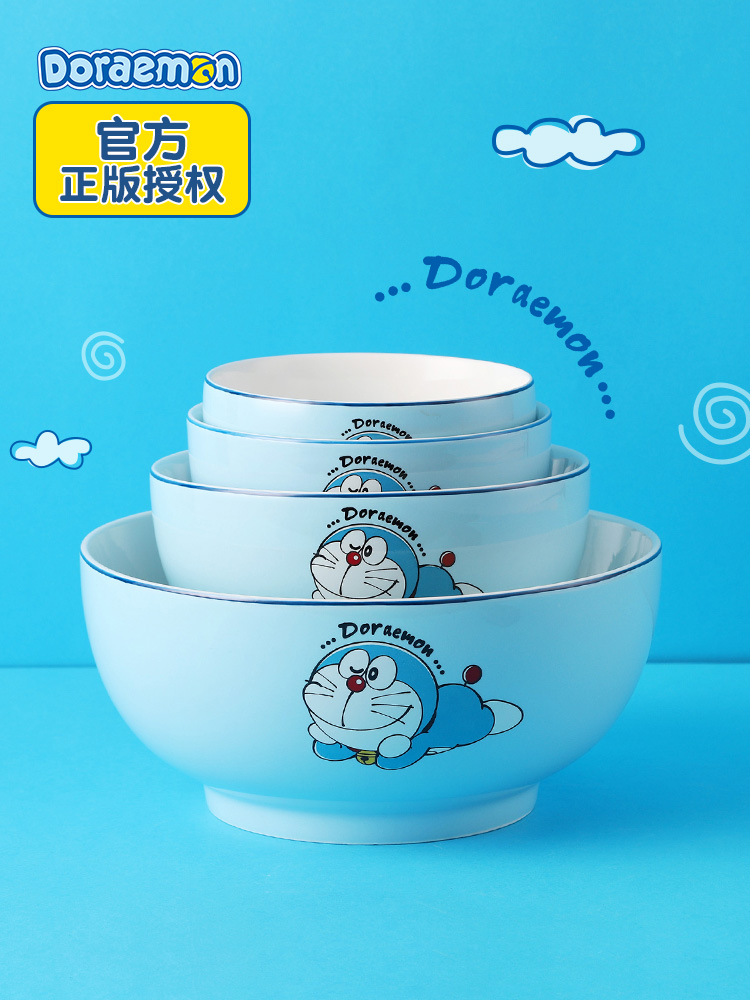 Doraemon Japanese ceramics tableware, lovely creative job soup bowl Chinese New Year dishes suit household rainbow such use