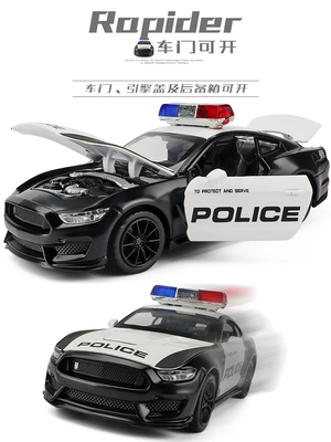Metal 1 32 Ford Shelby Cobra Police Car Toy Mô phỏng gốc Hợp kim Boy Police Car Model - Chế độ tĩnh
