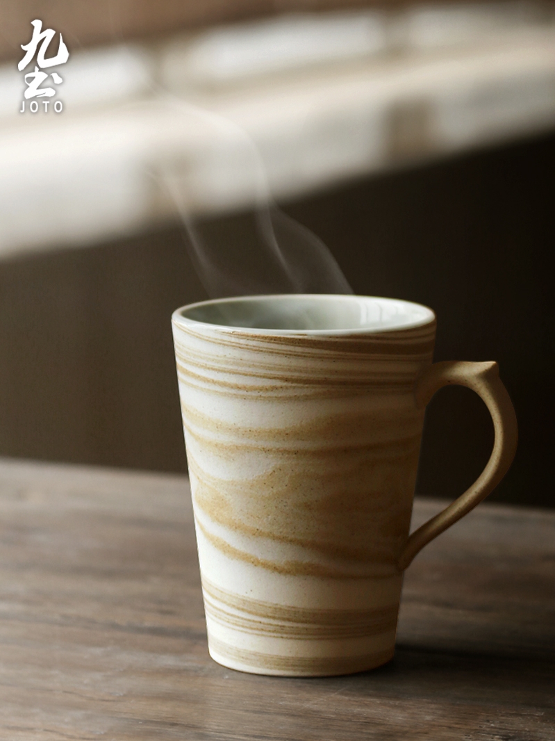 About Nine soil checking ceramic mugs Japanese tea cup coffee cup creative couples private writing lettering custom cups