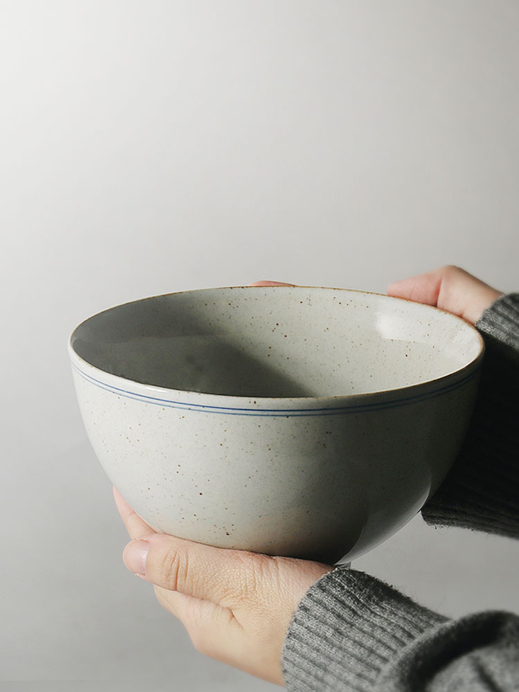 About Nine soil blue - and - white porcelain bowl home eat insulation noodles in soup bowl hand Japanese crude earthenware bowl feeder can microwave tableware