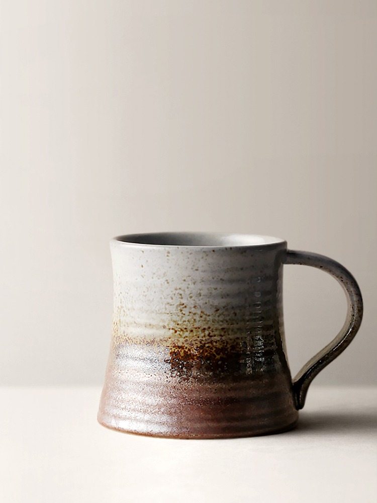 Japanese ceramic keller retro coffee cup nine soil contracted household lovers cup for cup variable swirl marks art