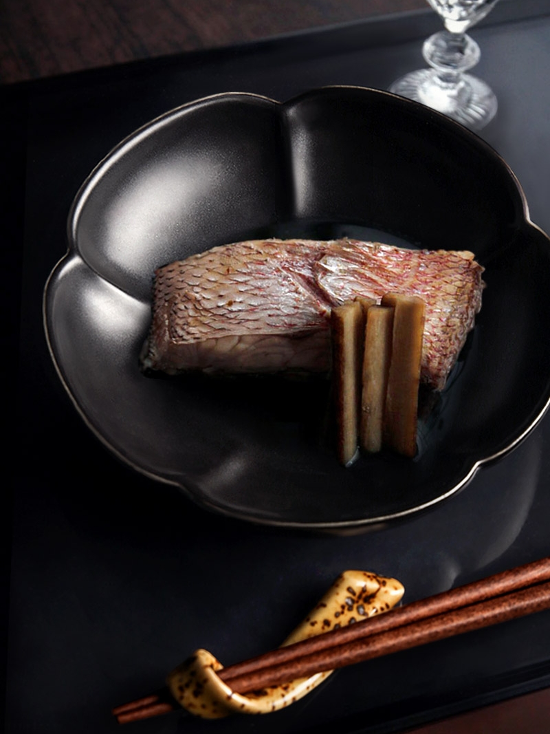 Soil in nine Japanese manual creative petals move ceramic household soup all the plate wining a single color restoring ancient ways is optional