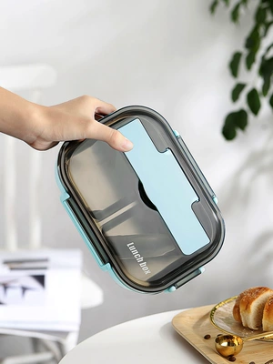 Thép không gỉ căng tin hộp ăn trưa trẻ em nhân viên văn phòng học sinh nữ trung học cơ sở trường trung học tiểu học học sinh chống ăn tối tấm di động - Hộp cơm điện sưởi ấm