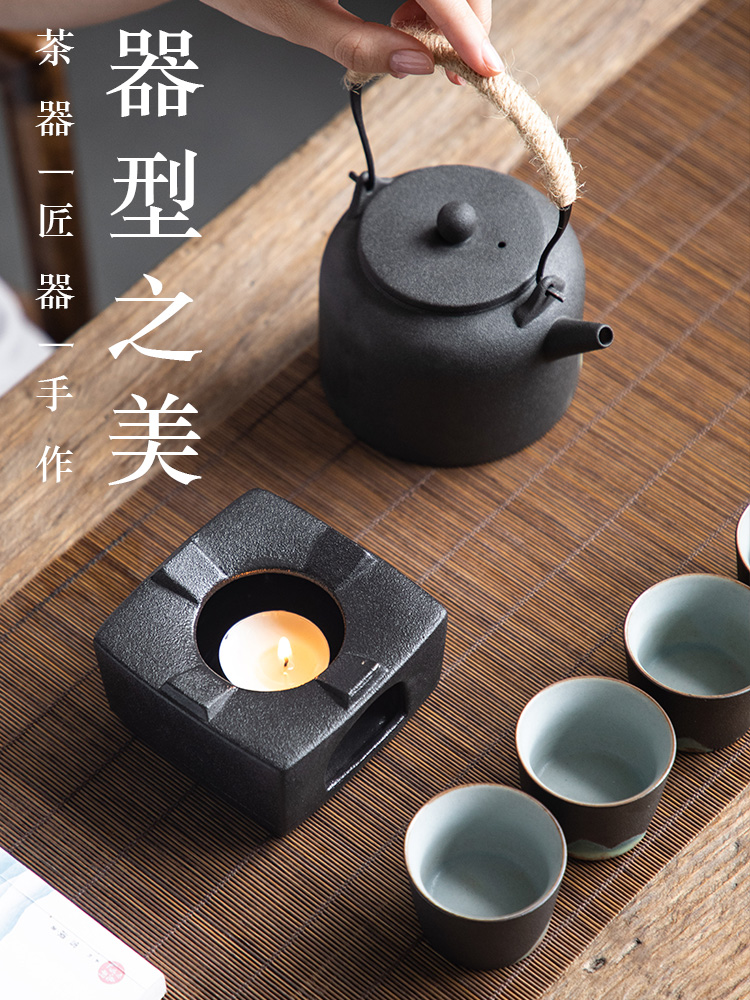 Based a warm tea base coarse pottery kung fu tea tea stove Japanese ceramics boiled tea table heat insulation 瞹 tea, scented tea