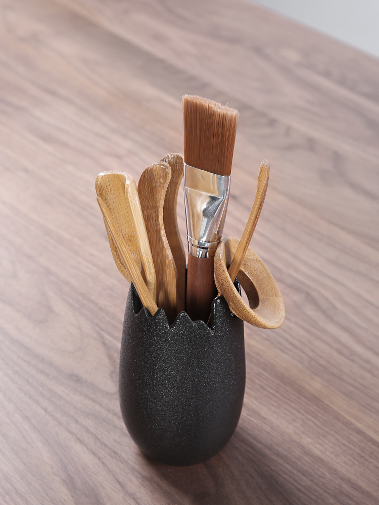 Three thousand tea six gentleman 's suit kung fu tea accessories bamboo ChaGa ChaZhen solid wood composite ceramic tea taking