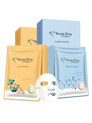 My Beauty Nhật ký Natto Lên men Hyaluronic Acid Mặt nạ dưỡng ẩm cực mạnh 16 Deep Cleansing Moisturising - Mặt nạ