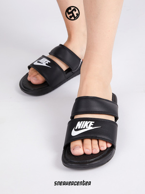 Đôi Nike Nike Benassi mẫu ninja đen trắng nam và nữ dép đi biển thể thao 819717-010 - Dép thể thao dép crocs chính hãng Dép thể thao