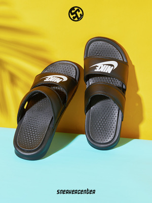 Đôi Nike Nike Benassi mẫu ninja đen trắng nam và nữ dép đi biển thể thao 819717-010 - Dép thể thao dép crocs chính hãng Dép thể thao