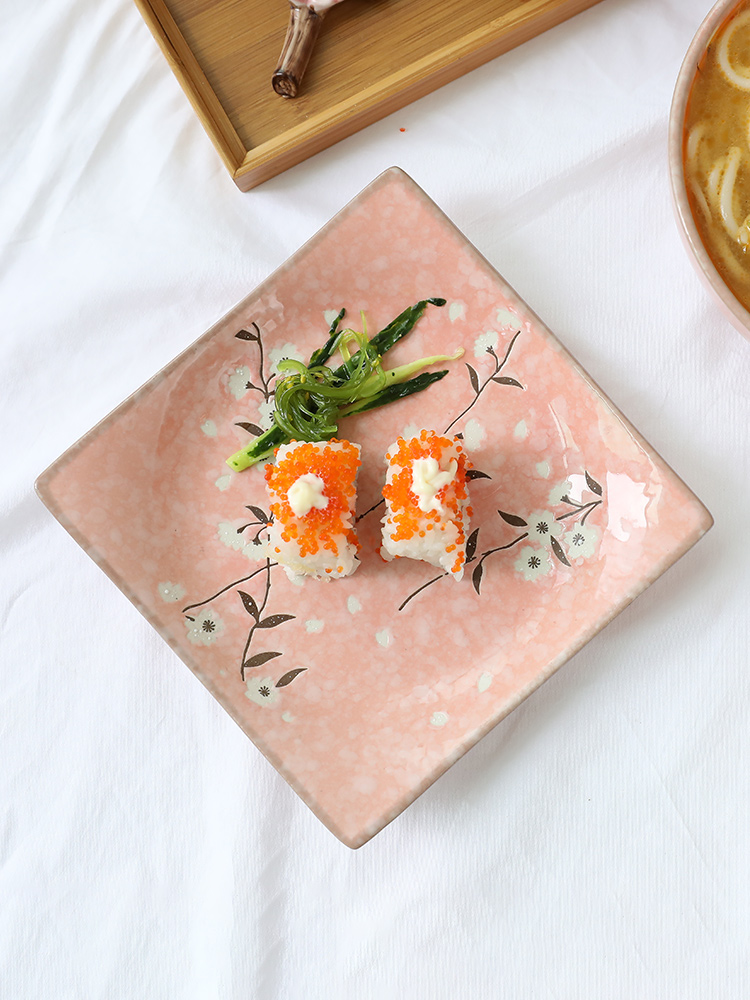 Japanese steak and ceramic plate side of dish dish to eat all the fruit salad platter home plate tableware