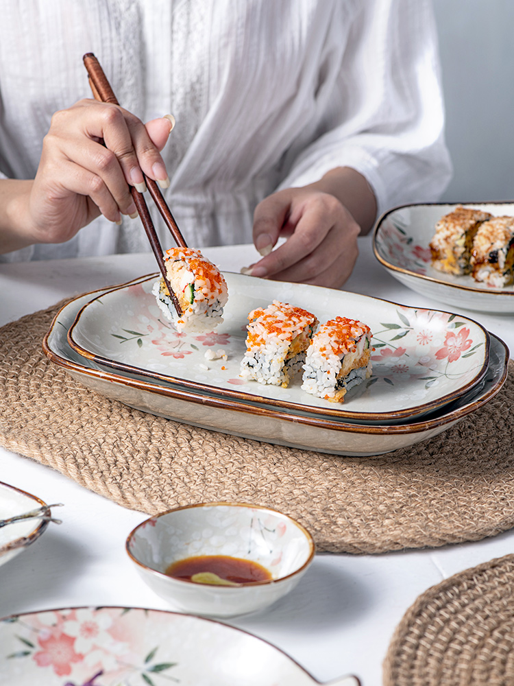 The use of a single Japanese household 0 tableware of pottery and porcelain the lovely students creative move big eat soup dishes suit