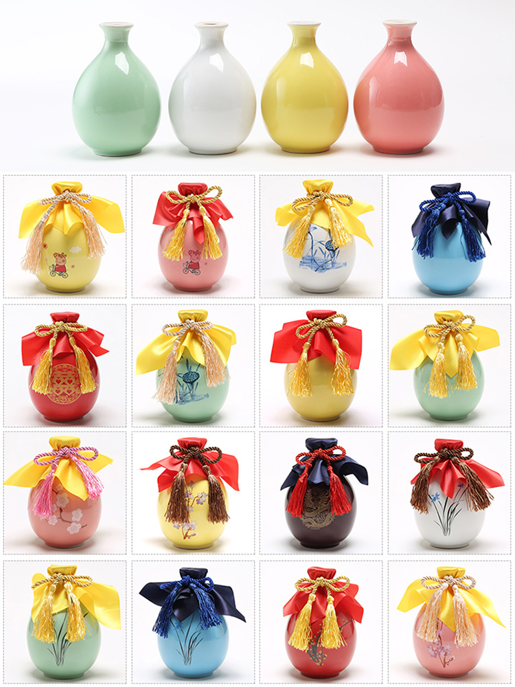 Ancient garden ceramic jars empty bottle decoration creative household jugs peach blossom put cherry blossom put a jin of Japanese small wind hip flask