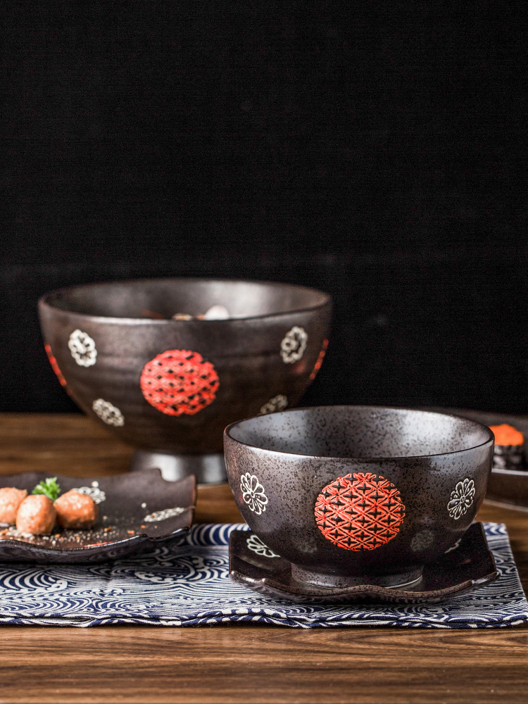 Porcelain color restoring ancient ways the Japanese creative ceramic bowl dish tableware household food dish fish soup bowl rainbow such as bowl dish, snack bowl
