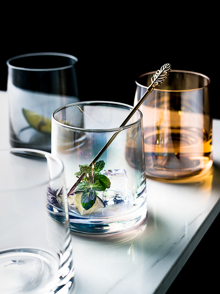 Porcelain color glass glass transparent of the see that ins Nordic household cold ultimately responds juice ultimately responds a cup of milk coffee cup