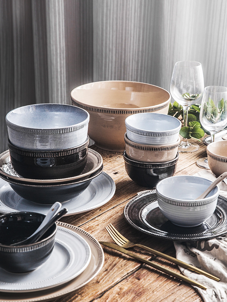 Jian Lin household creative ceramic tableware dishes suit American retro dishes light excessive tableware portfolio is the Nile