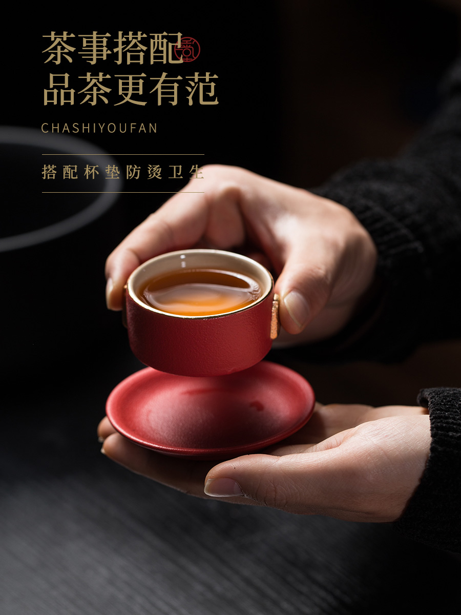 Black pottery teapot kung fu tea set household creative gift box sitting room of ceramic tea set Japanese cups of a complete set of restoring ancient ways