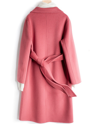 Chống giải phóng mặt bằng hai mặt áo khoác nữ dài phần trên đầu gối áo len không có ngôi sao cashmere với cùng một phong cách áo len xu hướng áo khoác nữ 2021 Áo len lót đôi