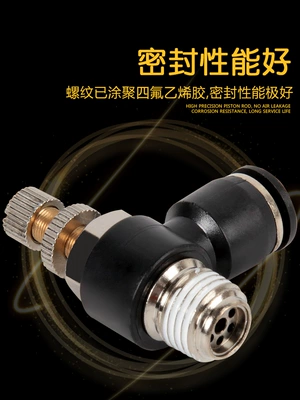 Khí quản khí quản đầu nối nhanh van tiết lưu SL8-02 thép không gỉ chuyển đổi tốc độ van điều tiết SL6-m5 01-02 đầu đực cái khí nén đầu nối ống hơi khí nén Đầu nối khí nén