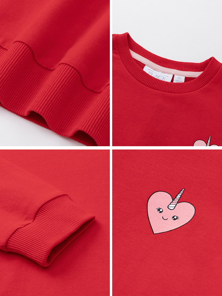 The Children's Place 21年秋季款 女童圆领运动卫衣 天猫优惠券折后￥39.9起包邮（￥99.9-60）900~160码多色可选 赠袜子2双