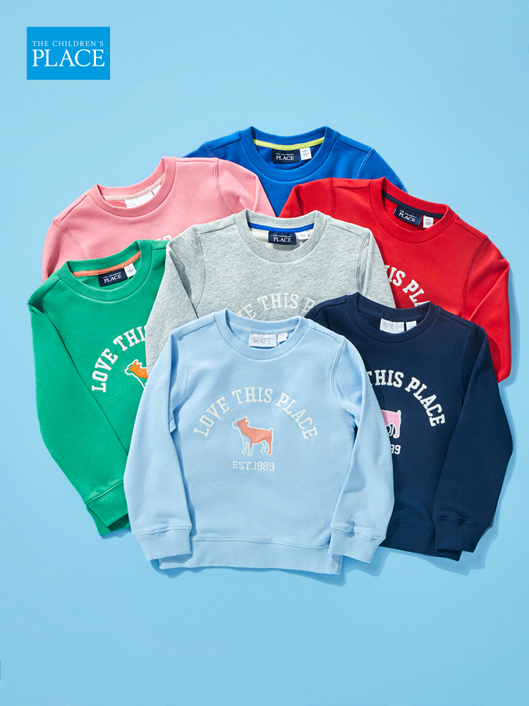 The Children’s Place 绮童堡 21年款 圆领儿童运动卫衣 天猫优惠券折后￥29.9包邮（￥200.9-171）90~160cm码多色可选