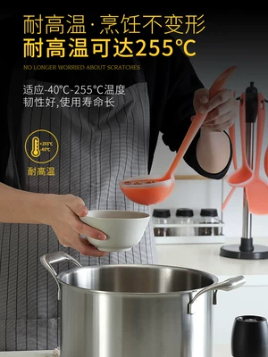 Cũ chảo không dính xẻng xẻng tay cầm dài thực phẩm cấp silicone nấu ăn xẻng xẻng muỗng bếp - Phòng bếp gia dụng nhà bếp Phòng bếp