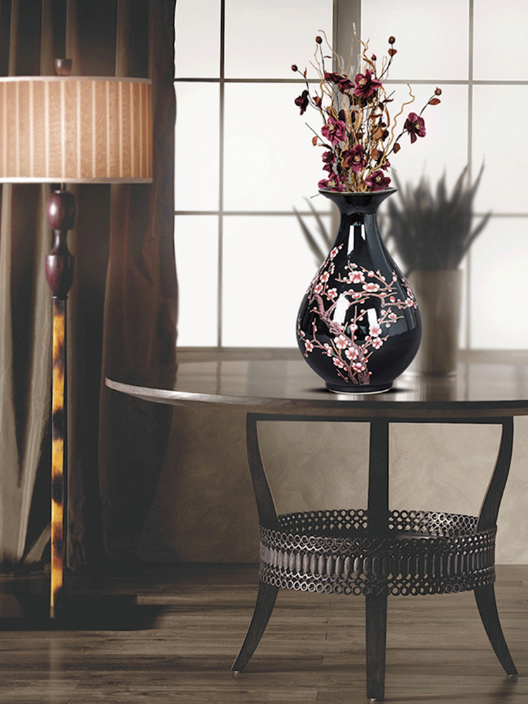 Jingdezhen ceramics vase furnishing articles flower arranging modern Chinese wine sitting room decoration small porcelain home decoration