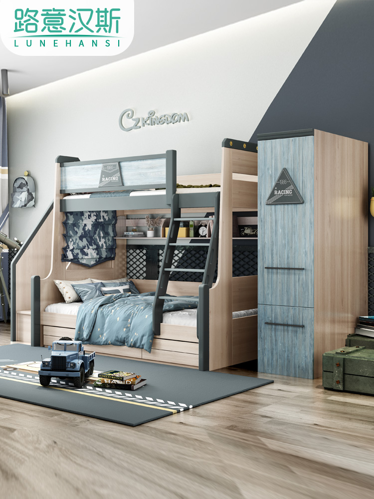 giường nordic chiếc giường tầng cụm giường gỗ trẻ em giường ngủ giường của các đơn vị cậu bé nhỏ trên giường giường đôi