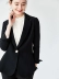 HAINI2018 đầu mùa thu mới chín điểm tay áo axit axetic nhỏ phù hợp với nữ coat solid color slim phù hợp với phần mỏng hoang dã Business Suit