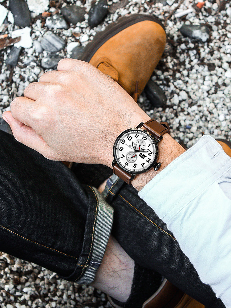 CAT 卡特彼勒 18年新款 M04 双眼 男式石英表 天猫优惠券折后￥289起包邮（￥689-400）3色可选