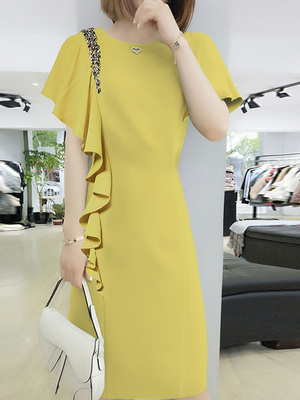 Đầm dự tiệc châu Âu hè nữ 2019 mới Hàng Âu xu hướng khí chất phổ biến kiểu dáng nước ngoài cảm thấy đầm eo - Váy eo cao váy thắt eo Váy eo cao
